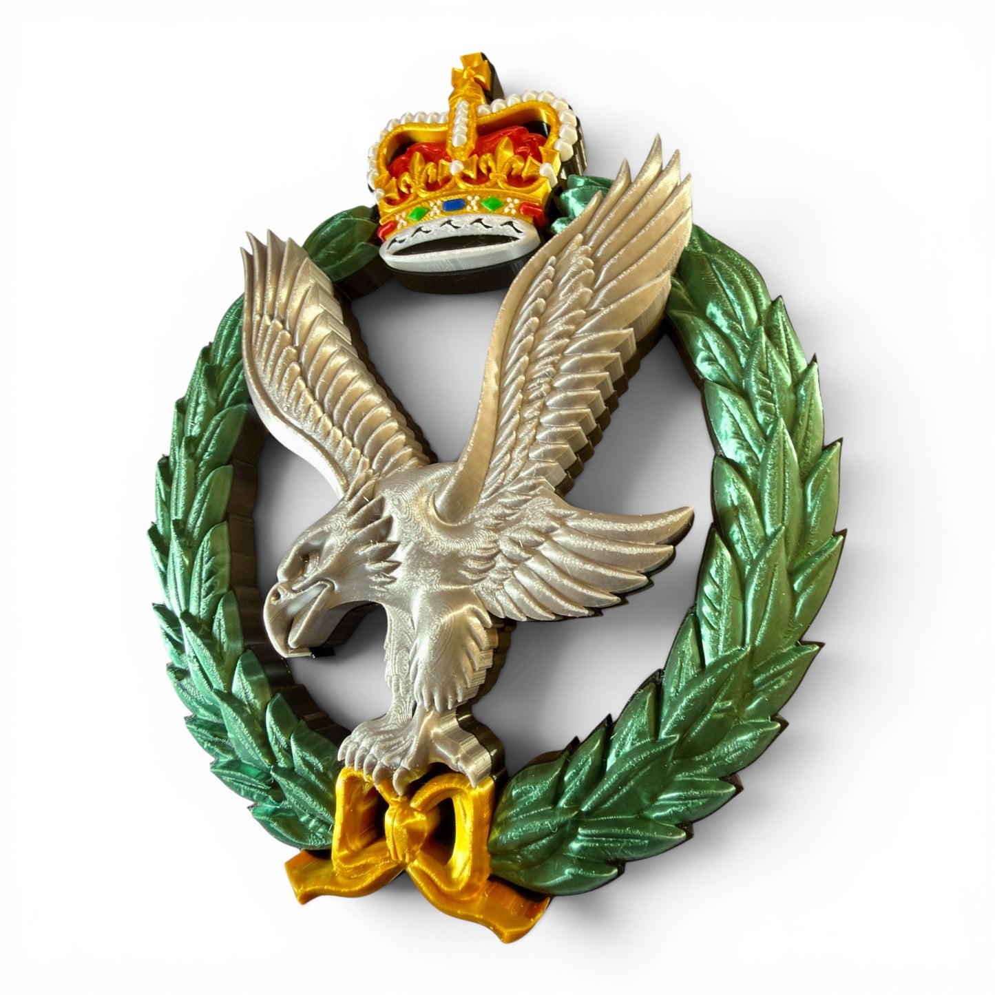 Army Air Corps 3D Printed Cap Badge - Queen's Crown - Precision Military Eemblems 