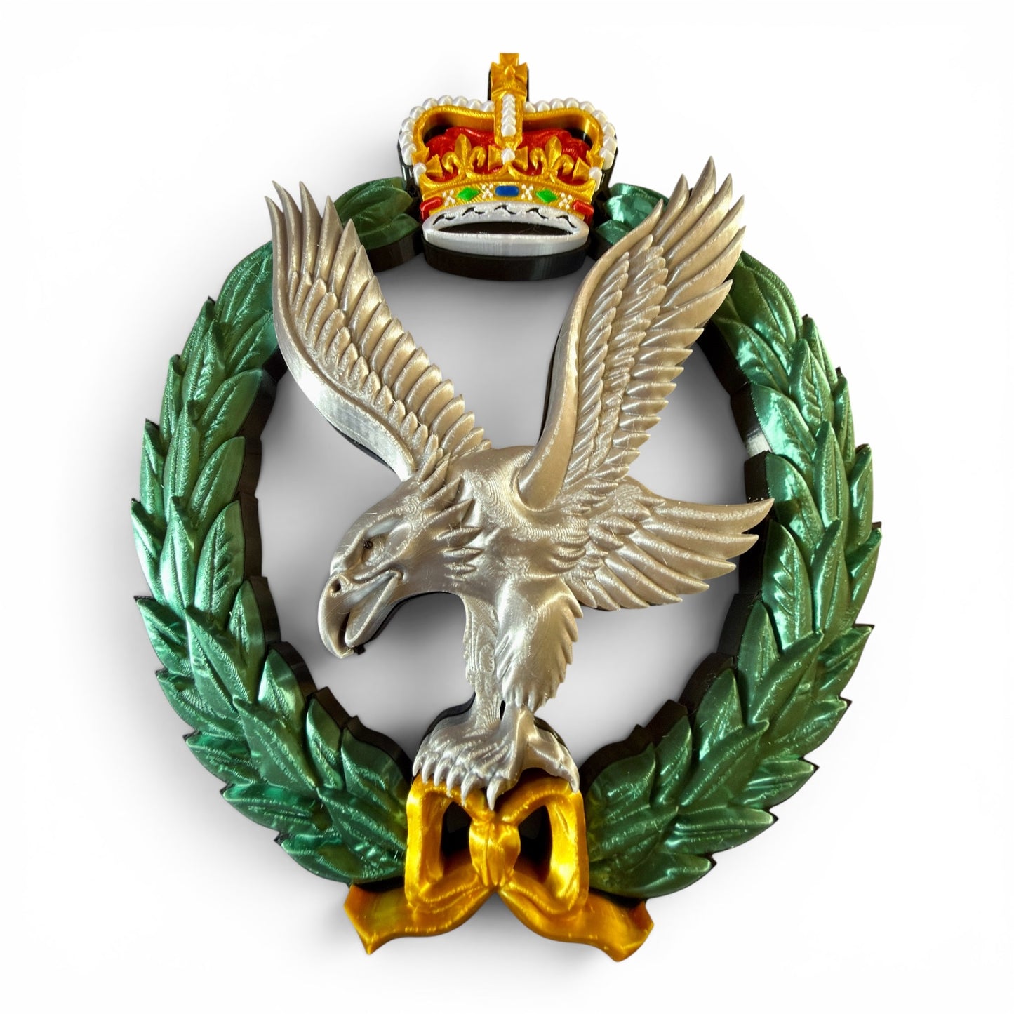 Army Air Corps 3D Printed Cap Badge - Queen's Crown - Precision Military Eemblems 
