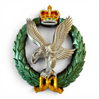 Army Air Corps 3D Printed Cap Badge - Queen's Crown - Precision Military Eemblems 