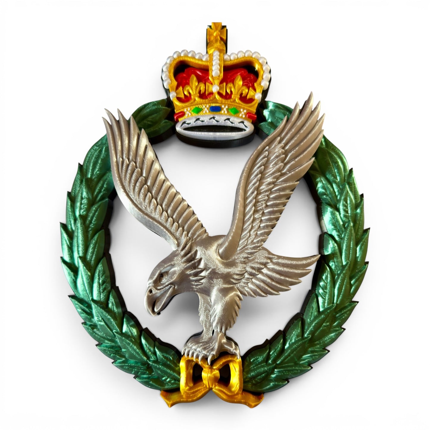 Army Air Corps 3D Printed Cap Badge - Queen's Crown - Precision Military Eemblems 