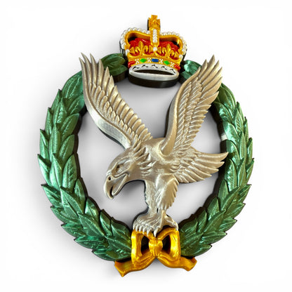 Army Air Corps 3D Printed Cap Badge - Queen's Crown - Precision Military Eemblems 
