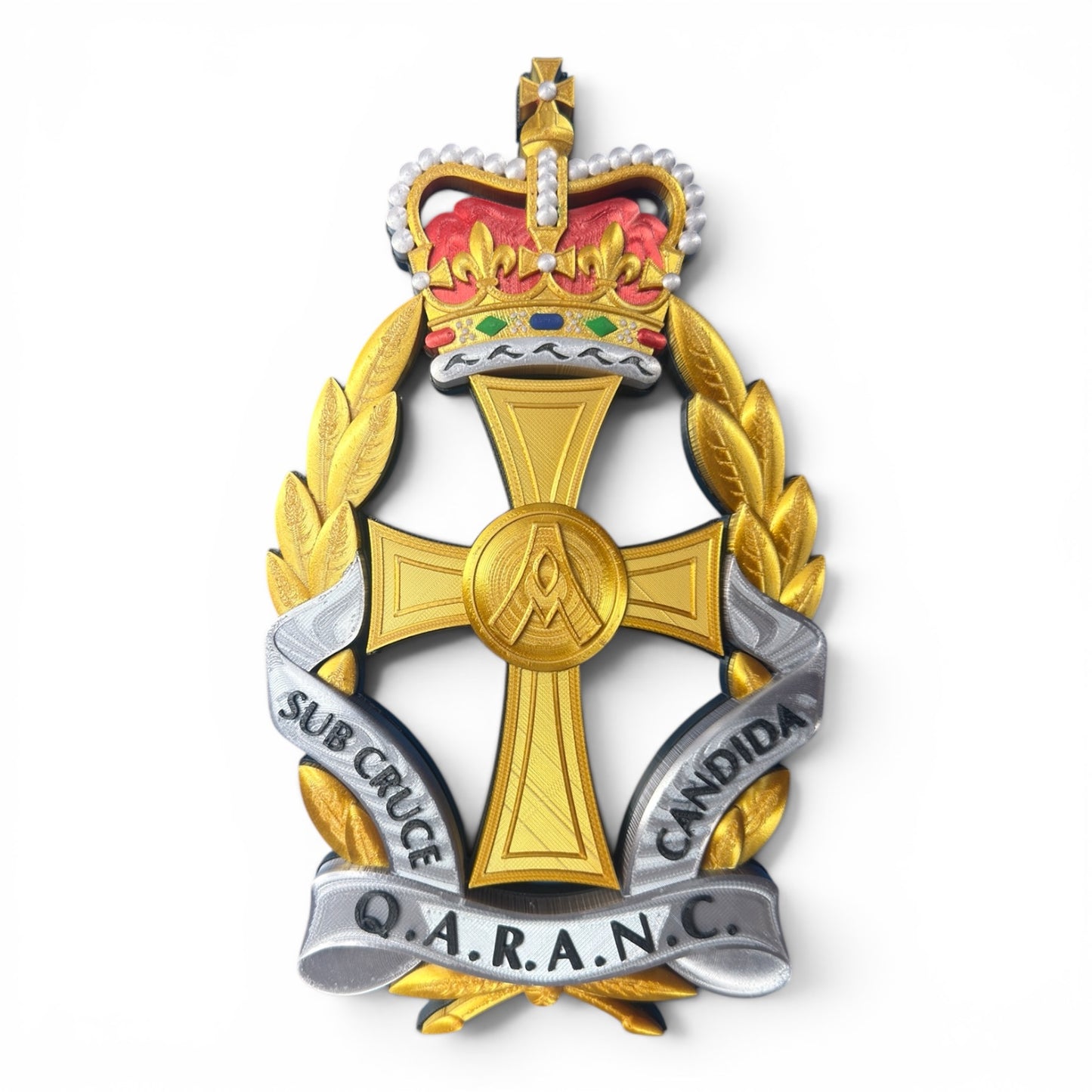 Queen Alexandra's Royal Army Nursing Corps Queen's Crown Cap Badge - Precision Military Emblems