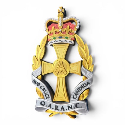 Queen Alexandra's Royal Army Nursing Corps Queen's Crown Cap Badge - Precision Military Emblems