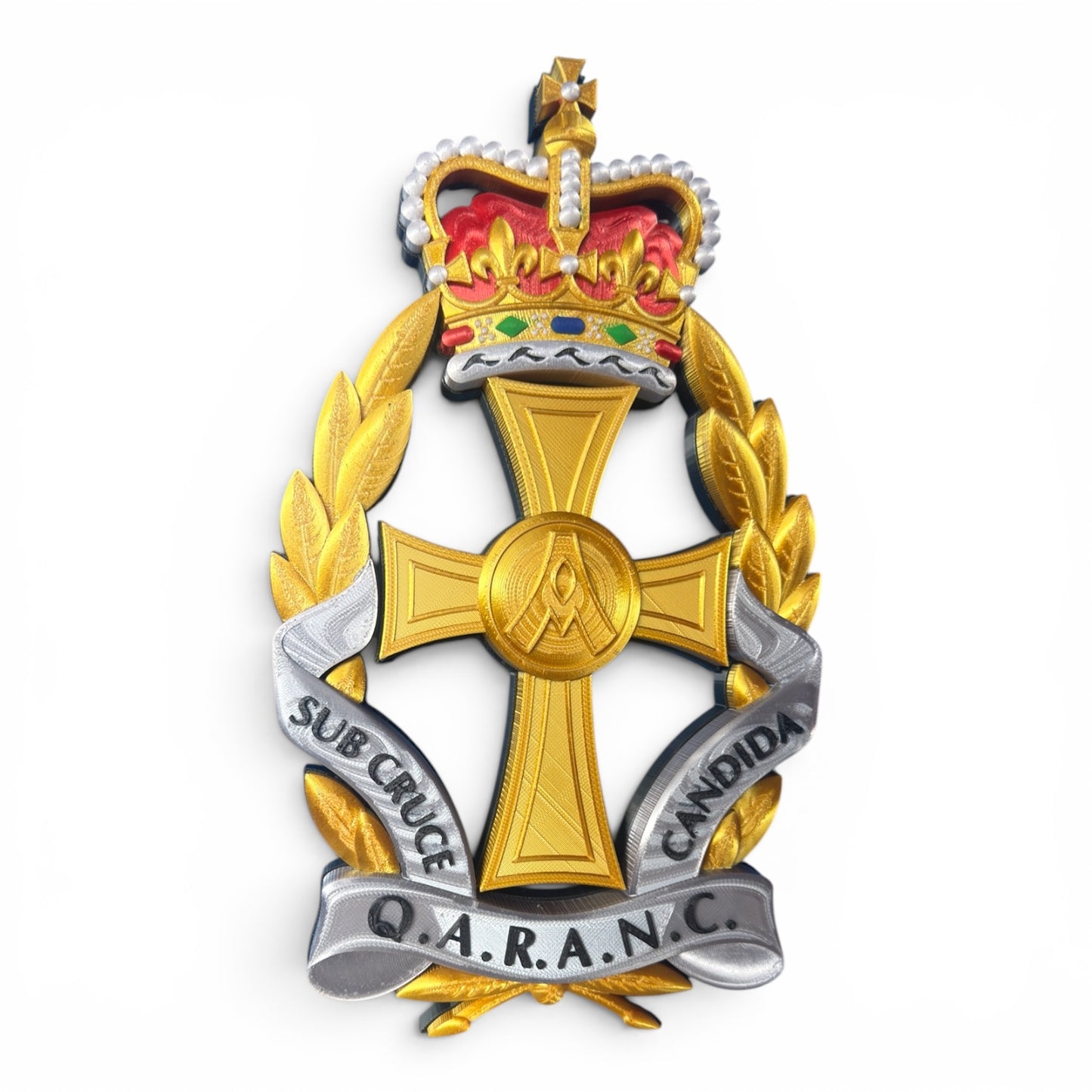 Queen Alexandra's Royal Army Nursing Corps Queen's Crown Cap Badge - Precision Military Emblems