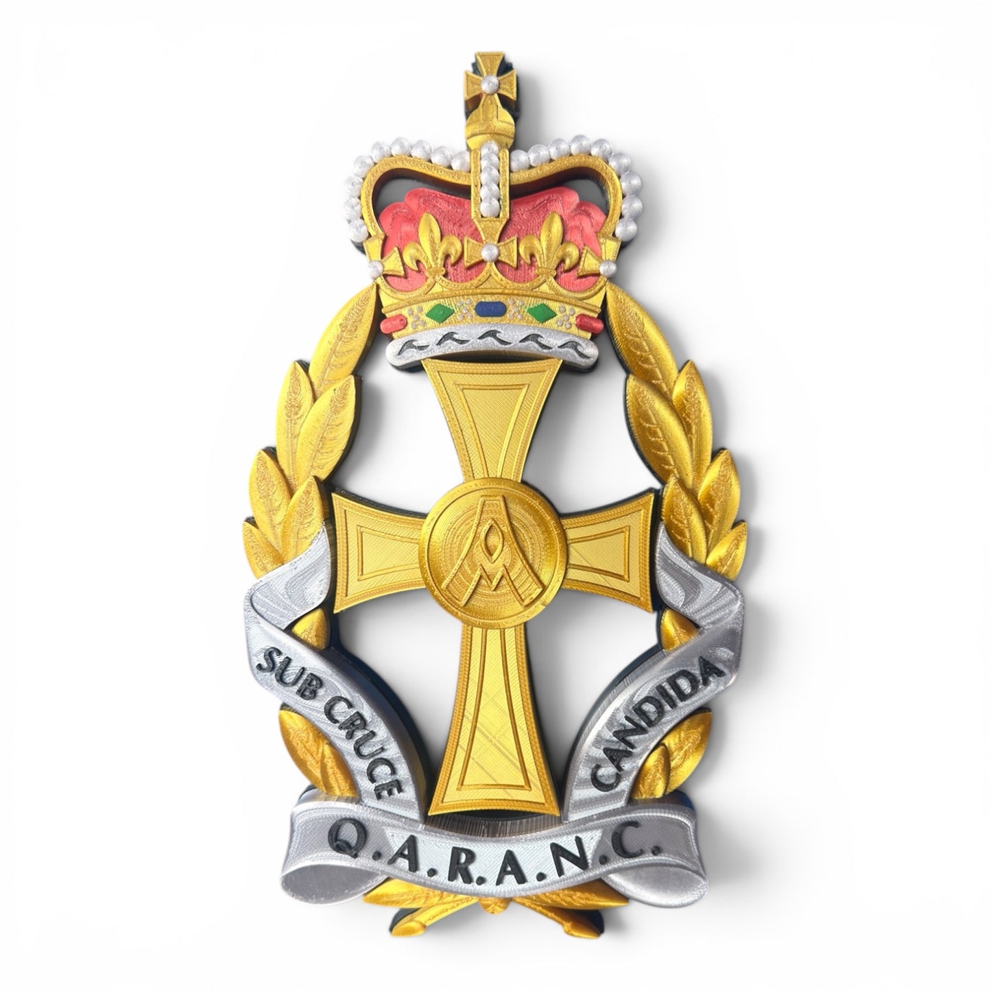 Queen Alexandra's Royal Army Nursing Corps Queen's Crown Cap Badge - Precision Military Emblems