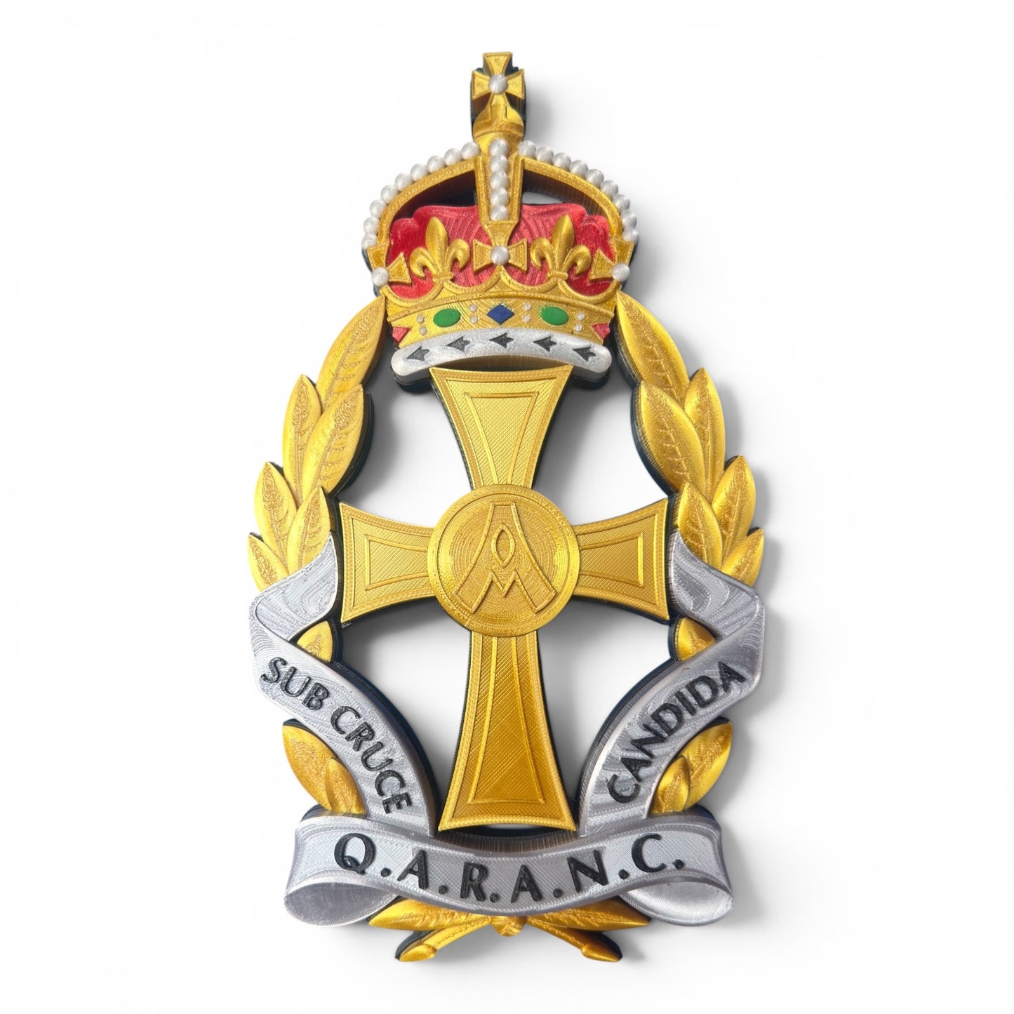 Queen Alexandra's Royal Army Nursing Corps King's Crown Cap Badge - Precision Military Emblems 
