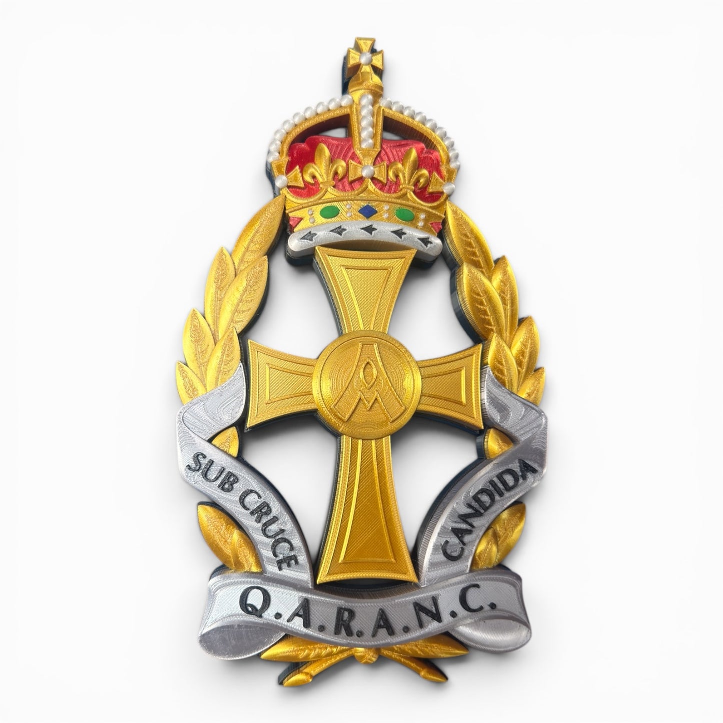 Queen Alexandra's Royal Army Nursing Corps King's Crown Cap Badge - Precision Military Emblems 