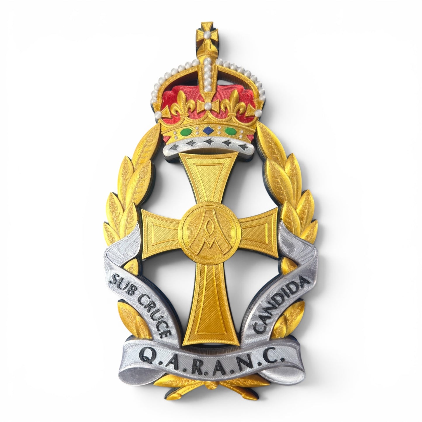 Queen Alexandra's Royal Army Nursing Corps King's Crown Cap Badge - Precision Military Emblems 