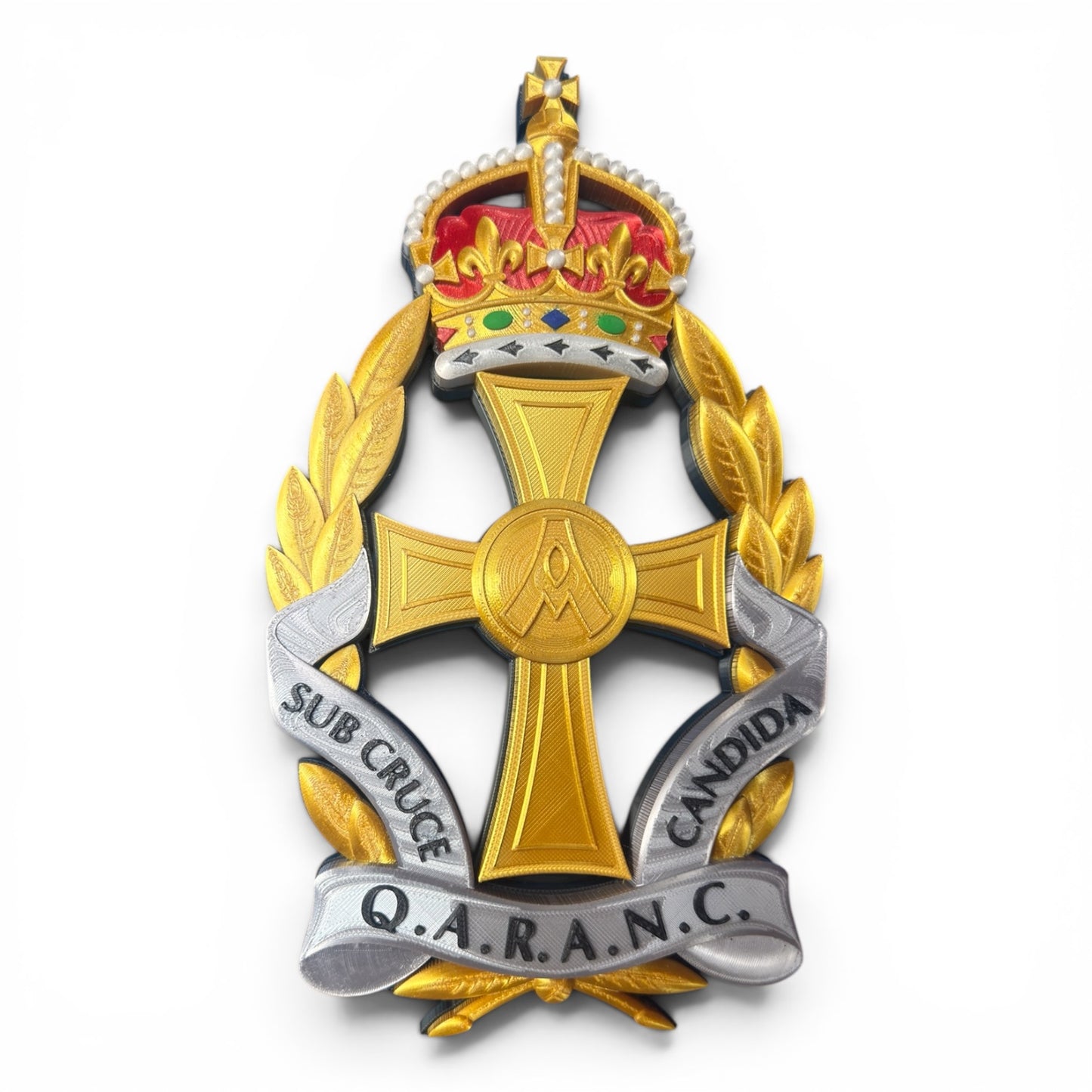 Queen Alexandra's Royal Army Nursing Corps King's Crown Cap Badge - Precision Military Emblems 
