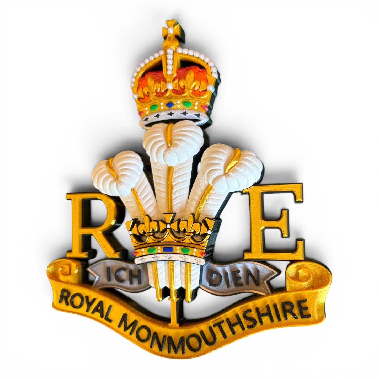 Royal Monmouthshire Royal Engineers Cap Badge | King's Crown - Precision Military Emblems 
