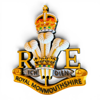 Royal Monmouthshire Royal Engineers Cap Badge | King's Crown - Precision Military Emblems 