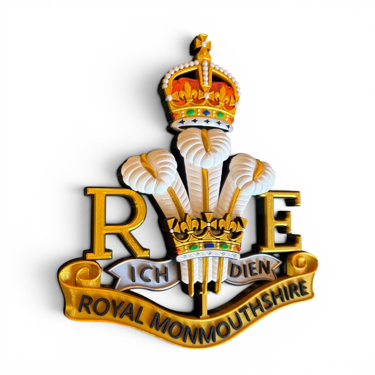 Royal Monmouthshire Royal Engineers Cap Badge | King's Crown - Precision Military Emblems 