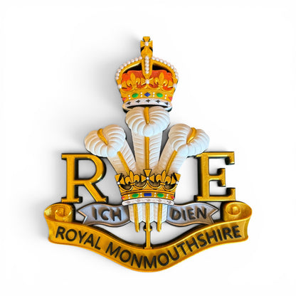 Royal Monmouthshire Royal Engineers Cap Badge | King's Crown - Precision Military Emblems 