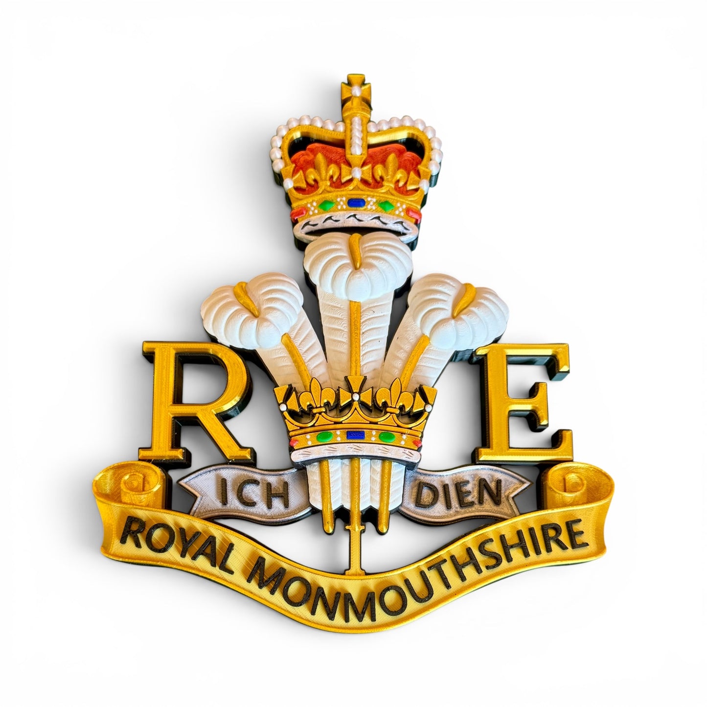 Royal Monmouthshire Royal Engineers Cap Badge | Queen's Crown | Officially Licensed