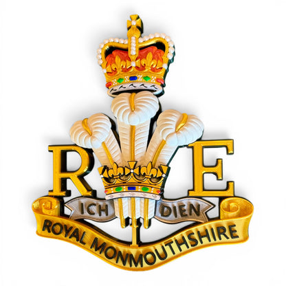 Royal Monmouthshire Royal Engineers Cap Badge | Queen's Crown | Officially Licensed
