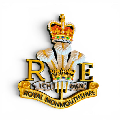 Royal Monmouthshire Royal Engineers Cap Badge | Queen's Crown | Officially Licensed