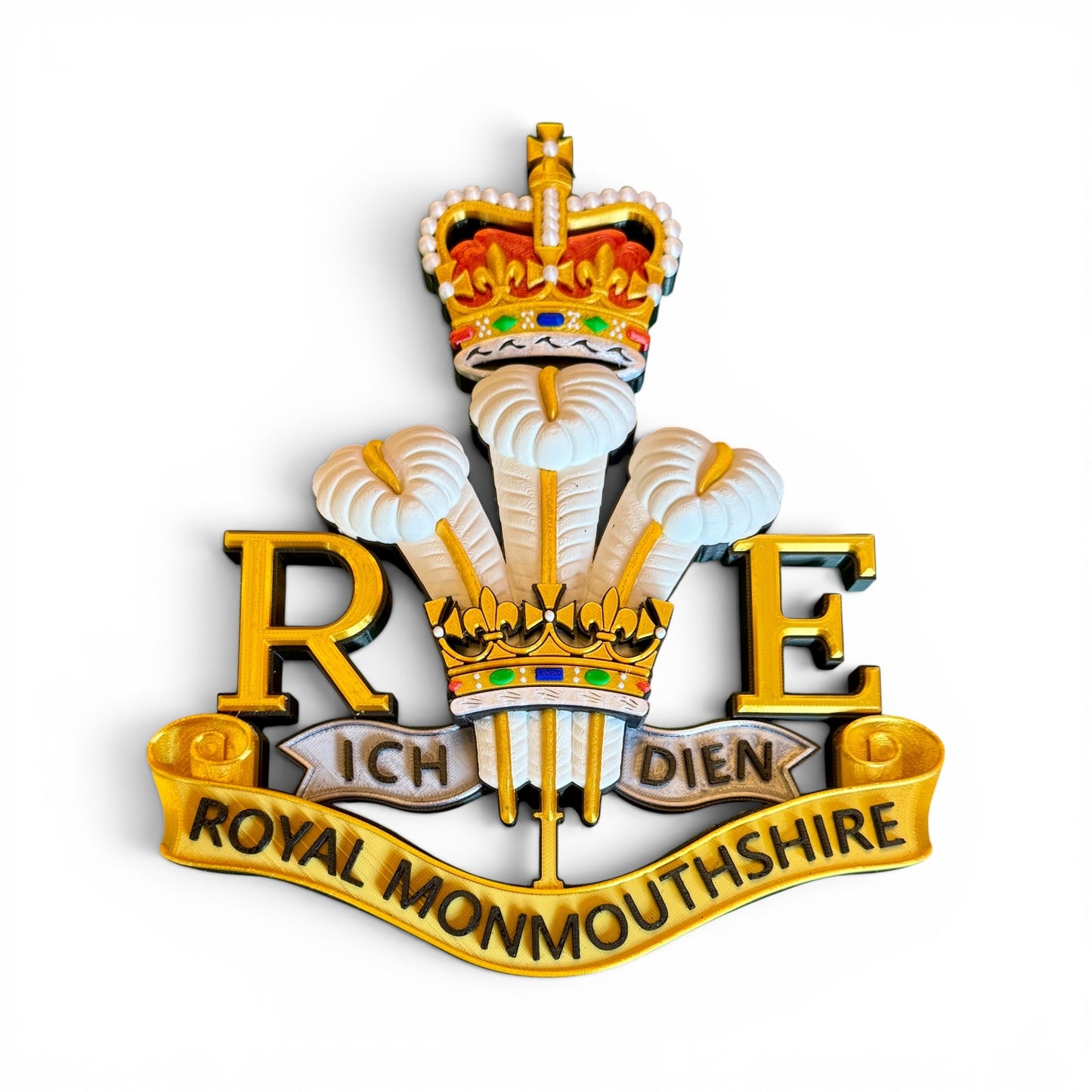 Royal Monmouthshire Royal Engineers Cap Badge | Queen's Crown | Officially Licensed