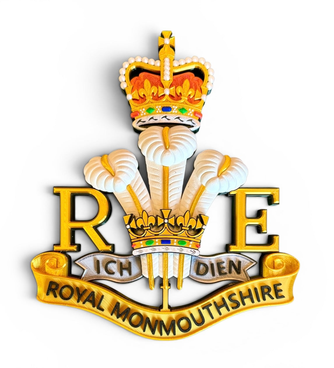 Royal Monmouthshire Royal Engineers Cap Badge | Queen's Crown | Officially Licensed