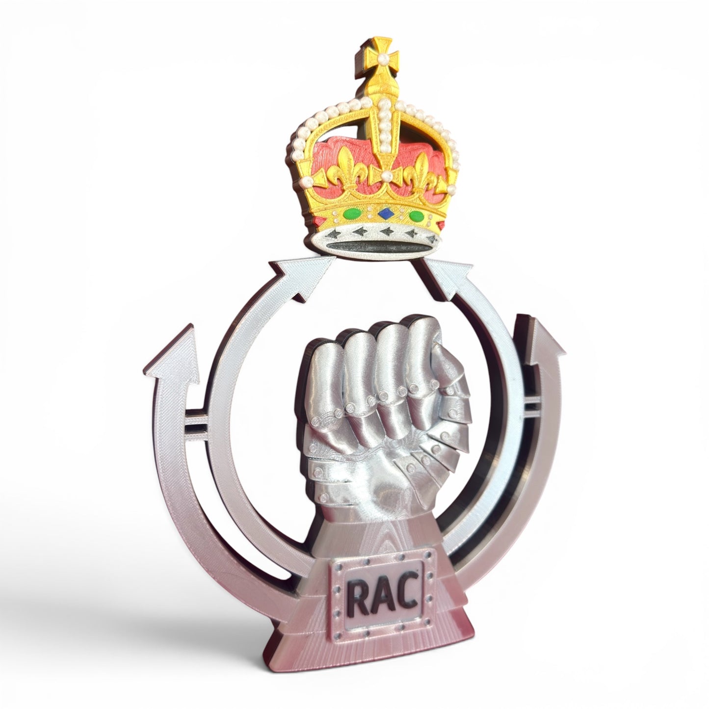 Royal Armoured Corps 3D Printed Cap Badge King's Crown