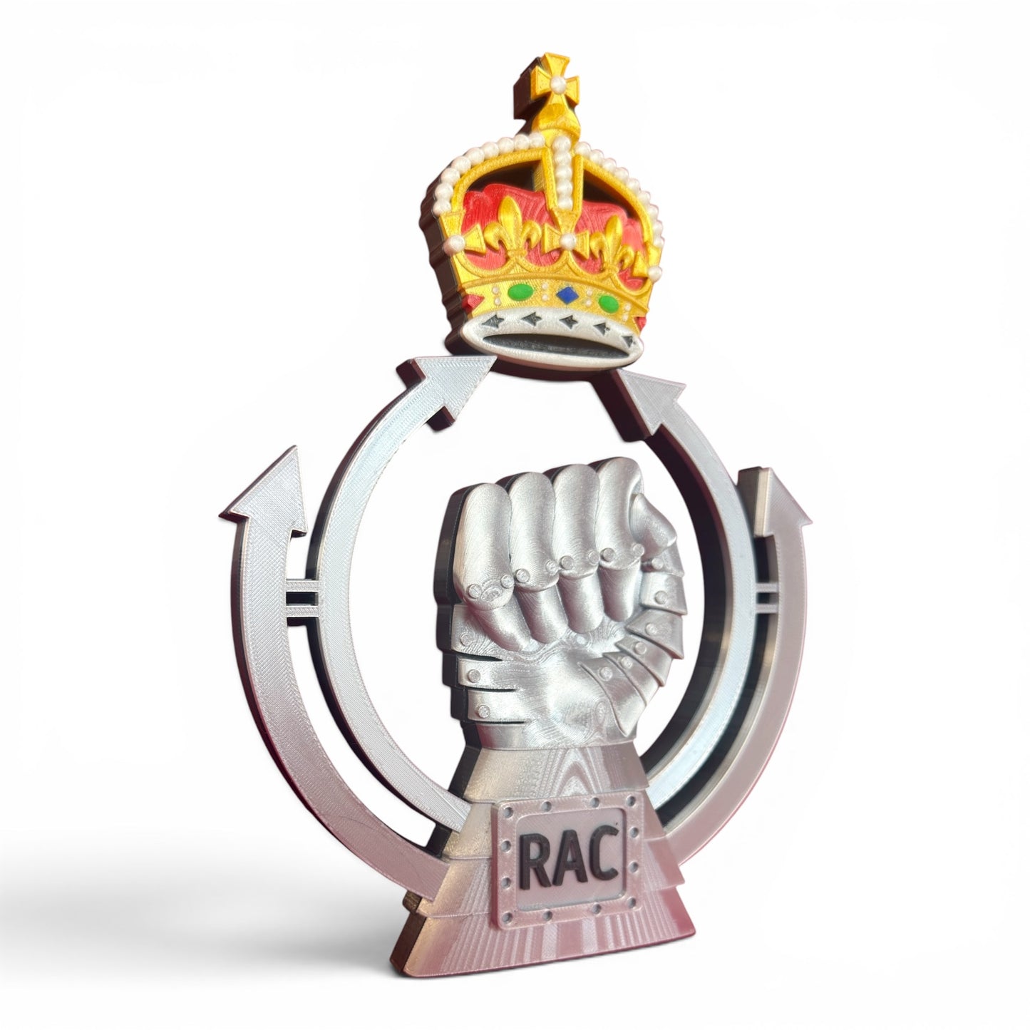 Royal Armoured Corps 3D Printed Cap Badge King's Crown