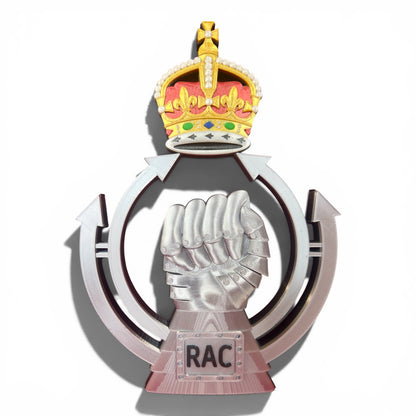 Royal Armoured Corps 3D Printed Cap Badge King's Crown