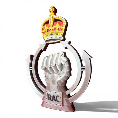 Royal Armoured Corps 3D Printed Cap Badge King's Crown