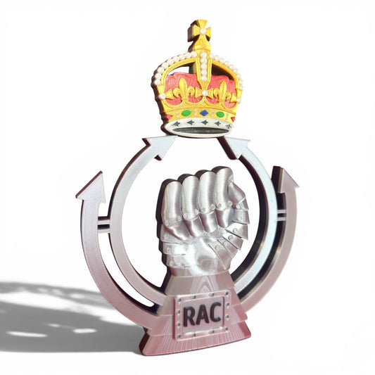 Royal Armoured Corps 3D Printed Cap Badge King's Crown | Officially Licensed