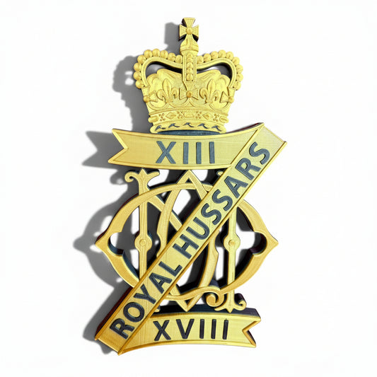 13th/18th Royal Hussars (Queen Mary's Own) Cap Badge - Precision Military Emblems 