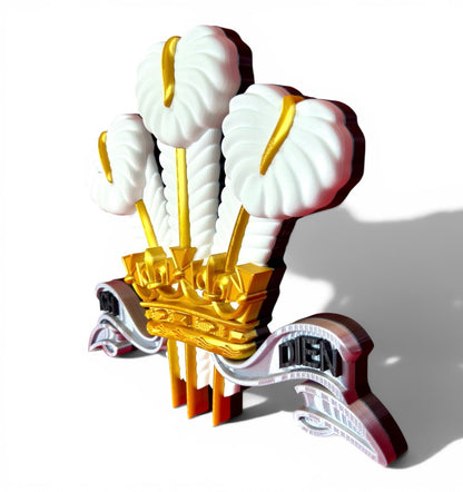 Royal Regiment of Wales Silver, Gold & White Cap Badge - Precision Military Emblems 