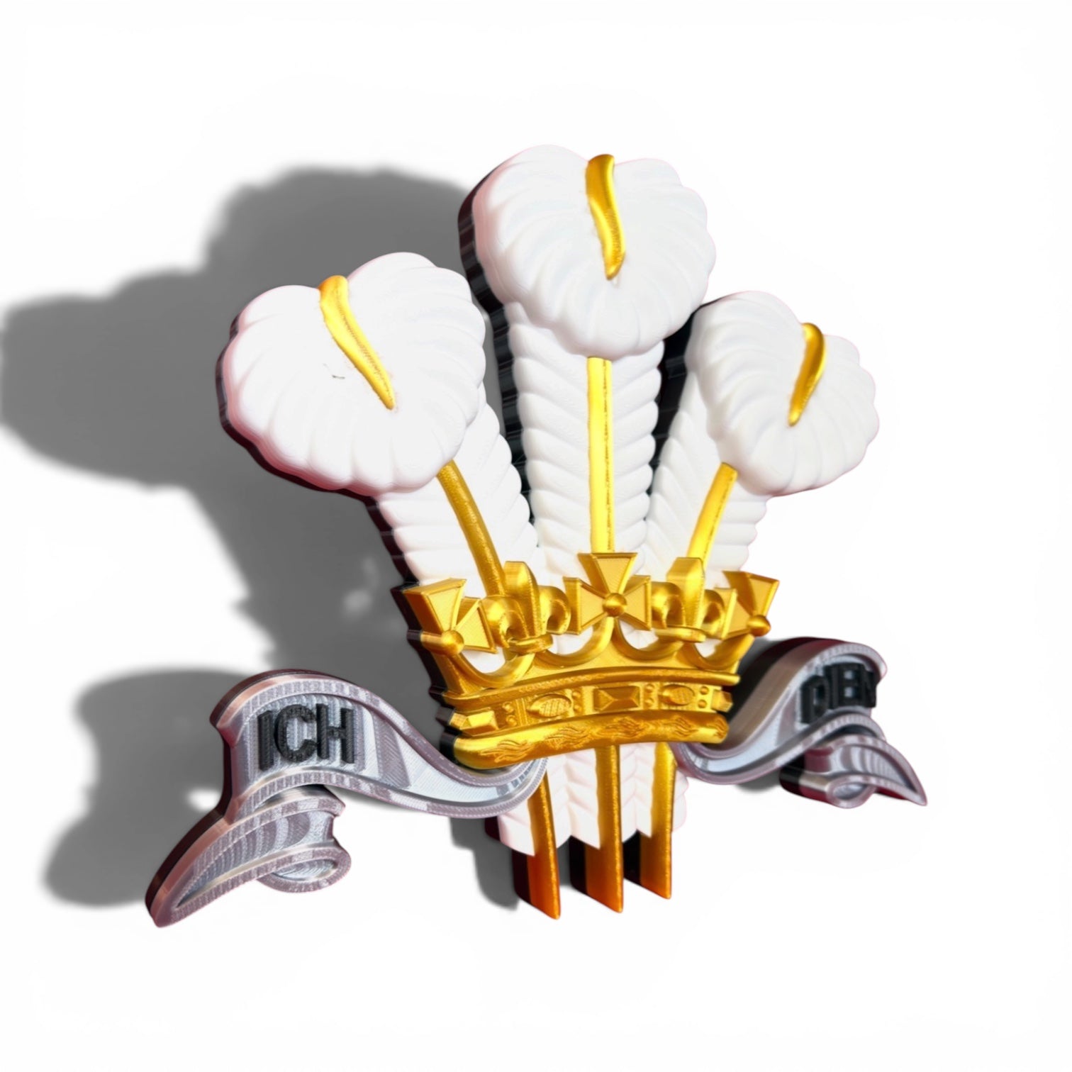 Royal Regiment of Wales Silver, Gold & White Cap Badge - Precision Military Emblems 