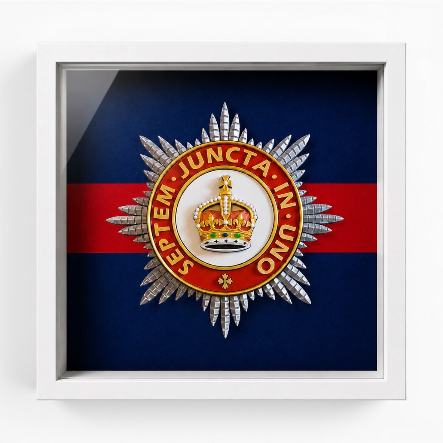 Household Division Cap Badge Display Frame – King's Crown - Precision Military Emblems 
