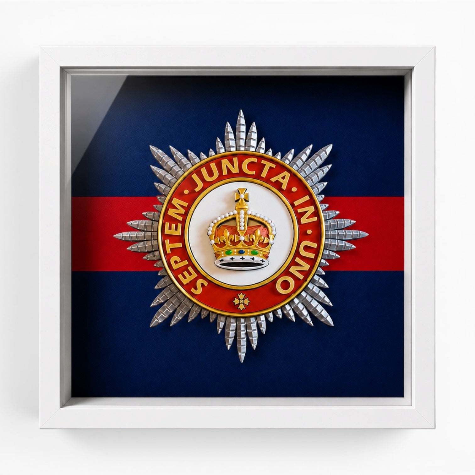 Household Division Cap Badge Display Frame – King's Crown - Precision Military Emblems 