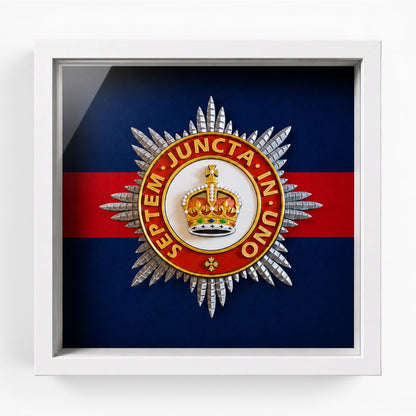 Household Division Cap Badge Display Frame – King's Crown - Precision Military Emblems 
