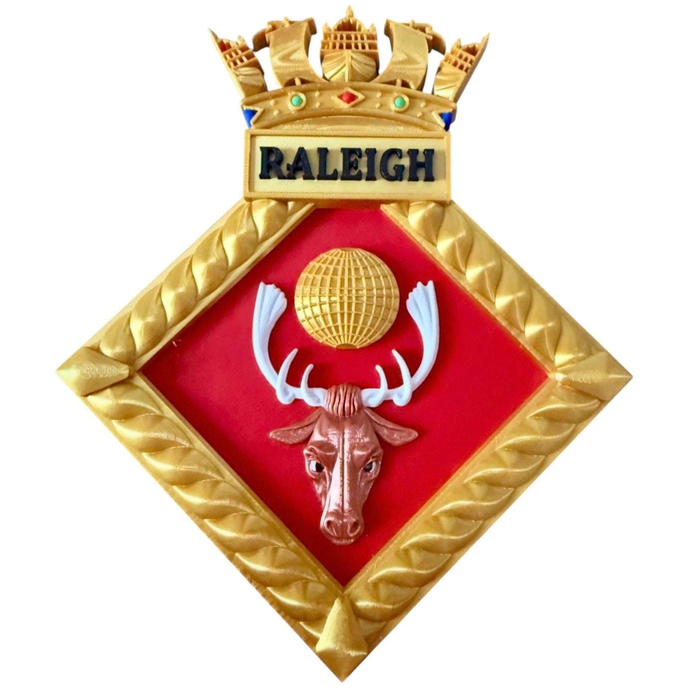 HMS Raleigh Royal Navy Crest - Precision Military Emblems 