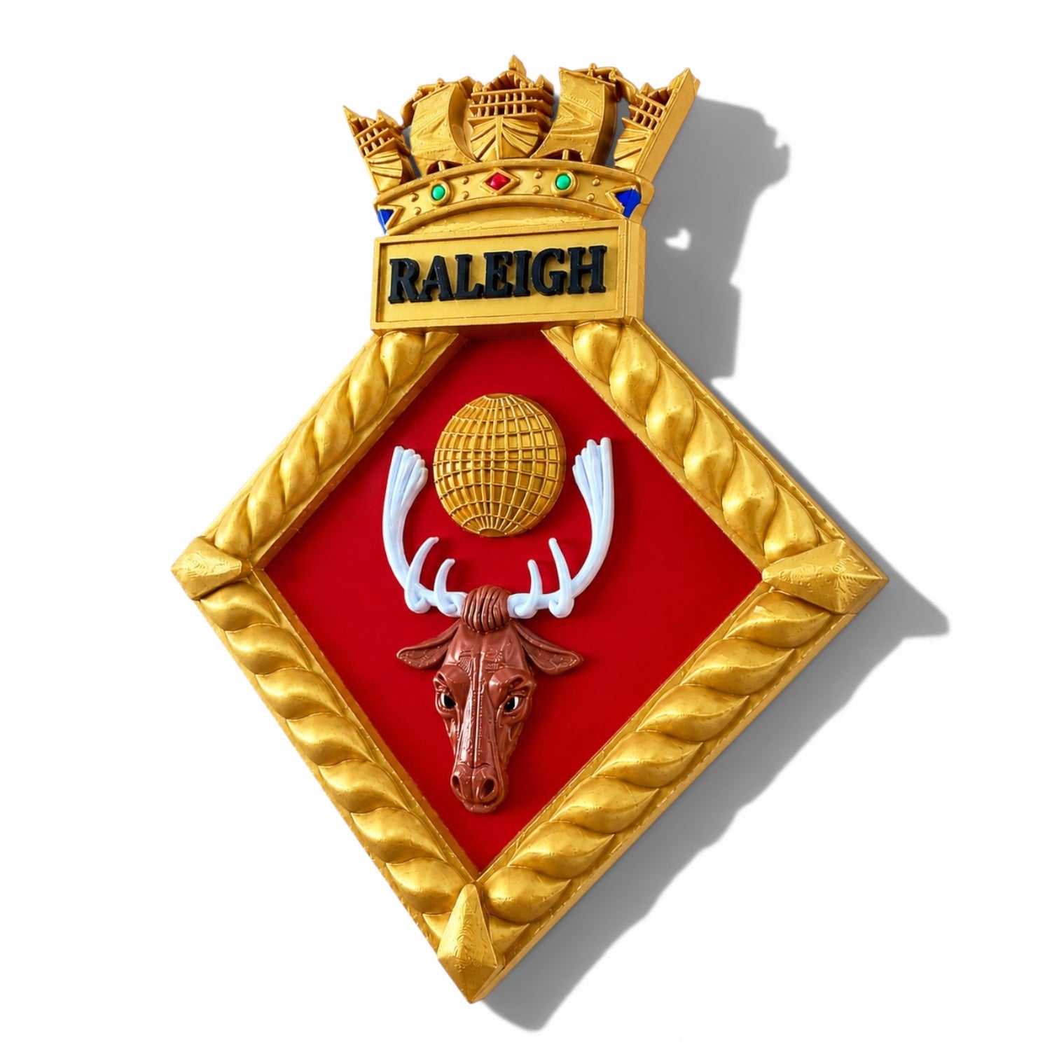 HMS Raleigh Royal Navy Crest - Precision Military Emblems 
