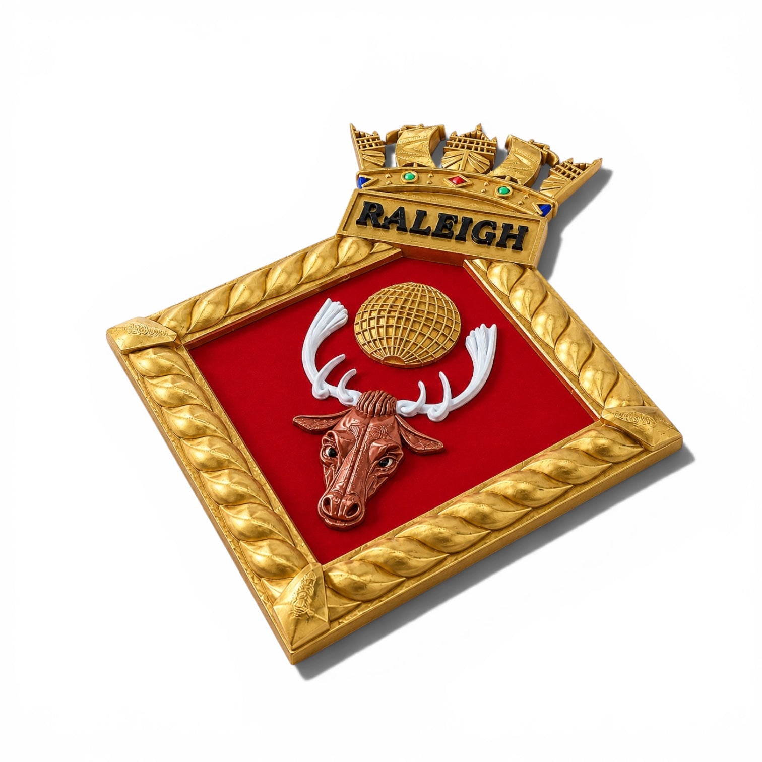 HMS Raleigh Royal Navy Crest - Precision Military Emblems 