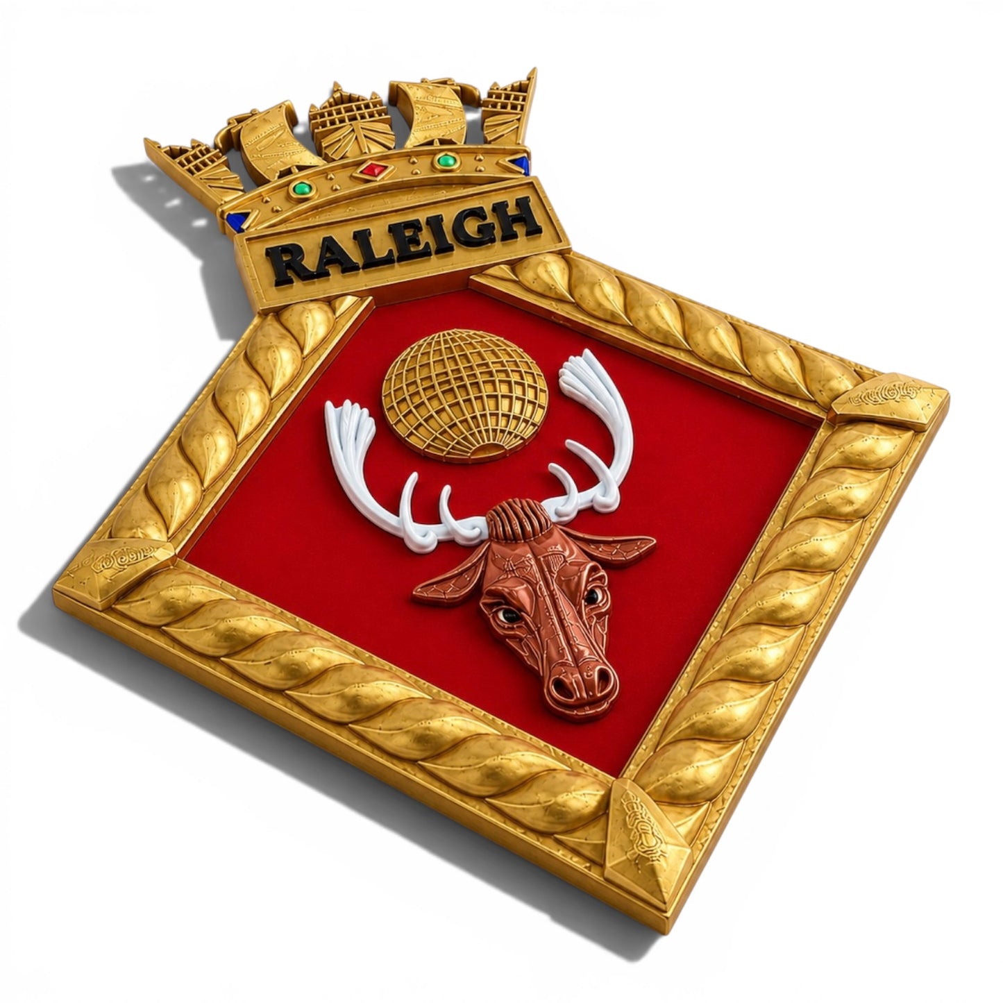 HMS Raleigh Royal Navy Crest - Precision Military Emblems 