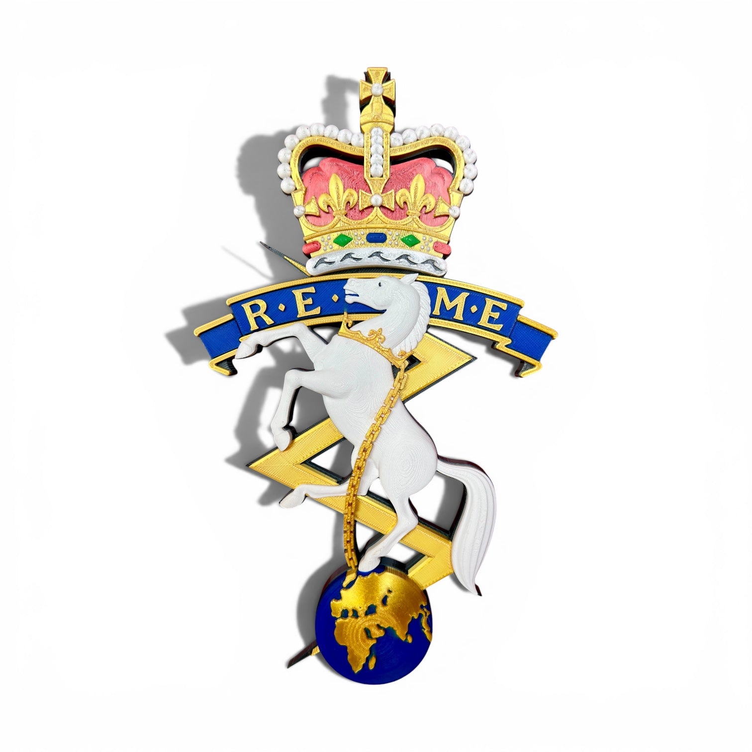 REME Queen's Crown Cap Badge - Precision Military Emblems 