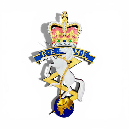 REME Queen's Crown Cap Badge - Precision Military Emblems 