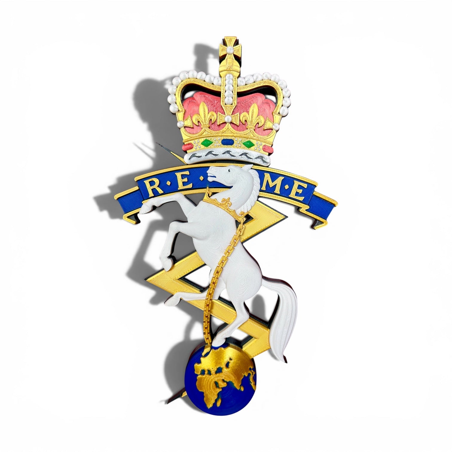 REME Queen's Crown Cap Badge - Precision Military Emblems 