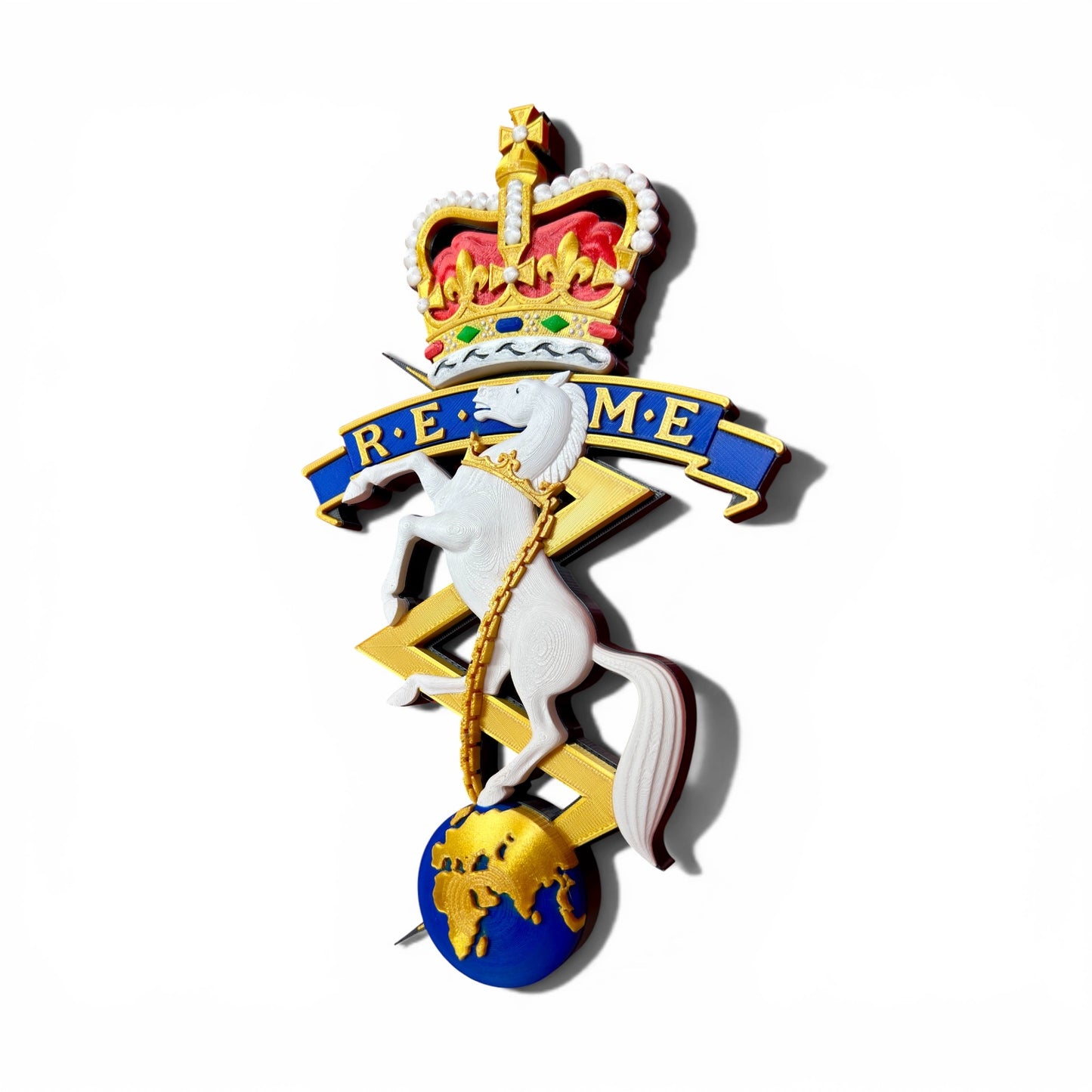 REME Queen's Crown Cap Badge - Precision Military Emblems 