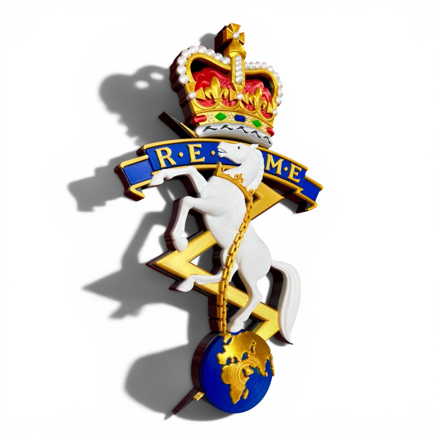 REME Queen's Crown Cap Badge - Precision Military Emblems 