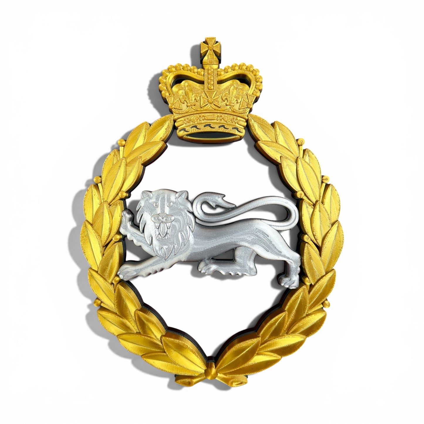 King's Own Royal Border Regiment Silver and Gold Cap Badge - Precision Military Emblems 