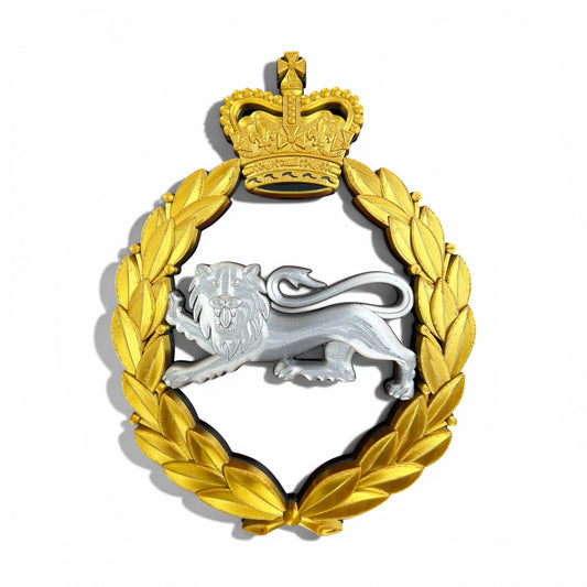 King's Own Royal Border Regiment Silver and Gold Cap Badge - Precision Military Emblems 