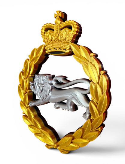 King's Own Royal Border Regiment Silver and Gold Cap Badge - Precision Military Emblems 