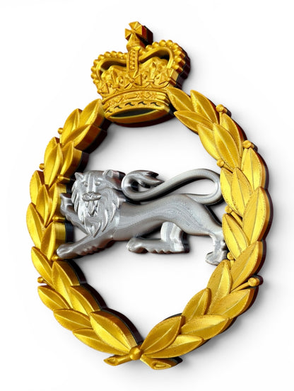 King's Own Royal Border Regiment Silver and Gold Cap Badge - Precision Military Emblems 