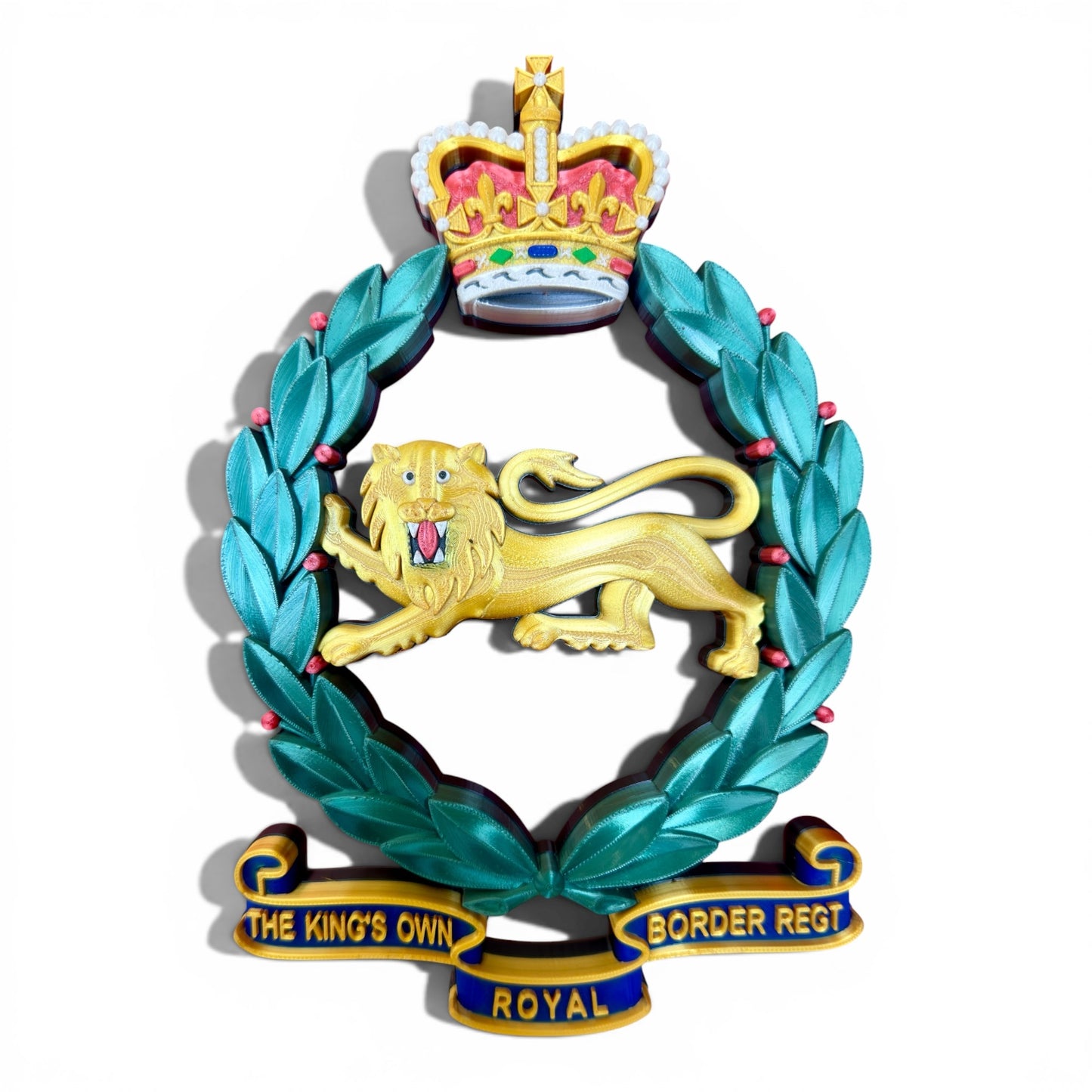 King's Own Royal Border Regiment Full Colour Cap Badge Crest