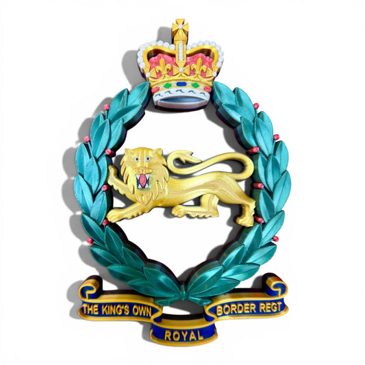 King's Own Royal Border Regiment Full Colour Cap Badge Crest