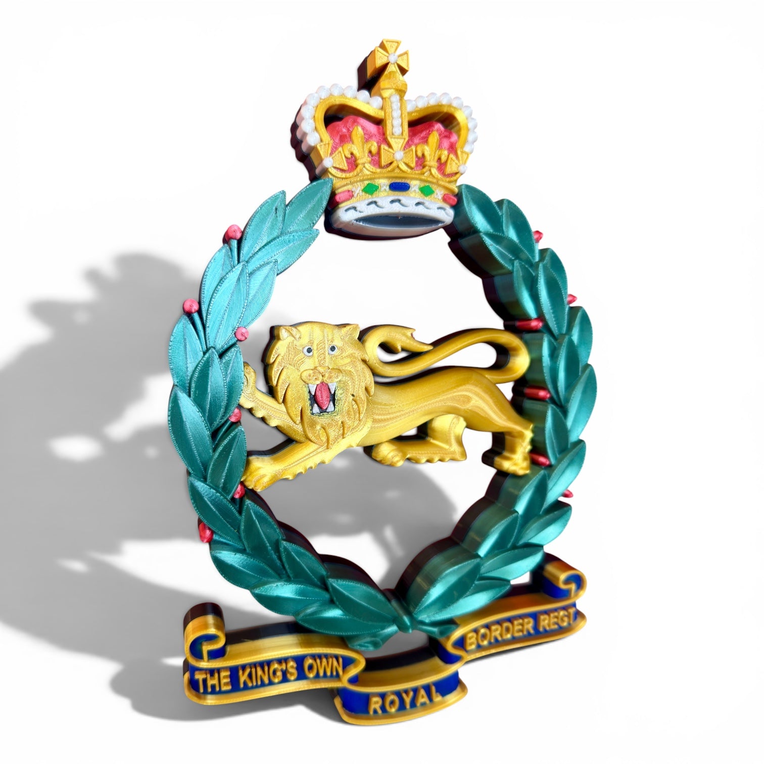 King's Own Royal Border Regiment Full Colour Cap Badge Crest