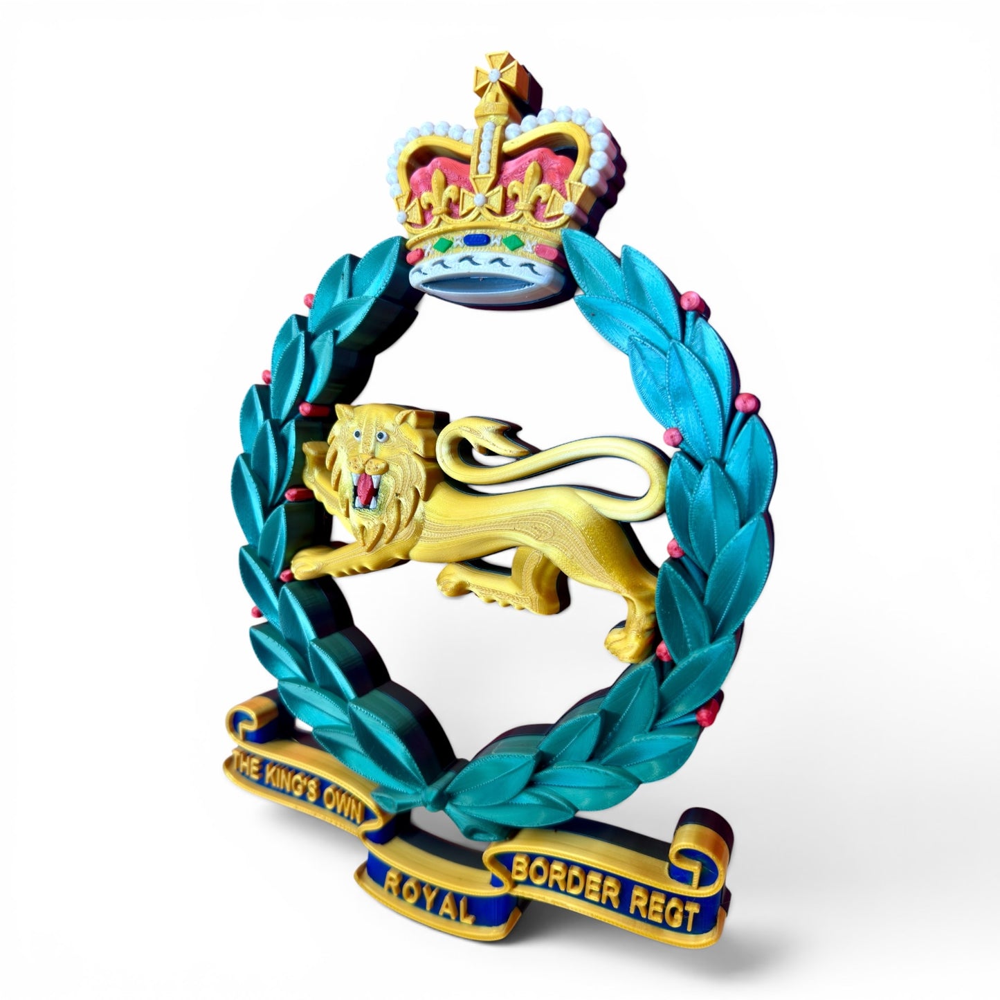 King's Own Royal Border Regiment Full Colour Cap Badge Crest